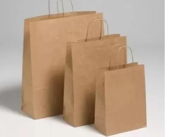 Sacolas de papel kraft com alça